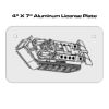 4 X 7 Aluminum License Plate  Thumbnail