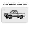 4 X 7 Aluminum License Plate  Thumbnail
