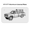 4 X 7 Aluminum License Plate  Thumbnail