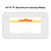 4 X 7 Aluminum License Plate  Thumbnail