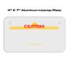 4 X 7 Aluminum License Plate  Thumbnail