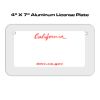 4 X 7 Aluminum License Plate  Thumbnail