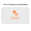 4 X 7 Aluminum License Plate  Thumbnail