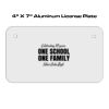 4 X 7 Aluminum License Plate  Thumbnail