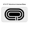 4 X 7 Aluminum License Plate  Thumbnail