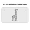 4 X 7 Aluminum License Plate  Thumbnail