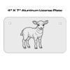 4 X 7 Aluminum License Plate  Thumbnail