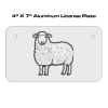 4 X 7 Aluminum License Plate  Thumbnail