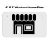 4 X 7 Aluminum License Plate  Thumbnail