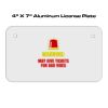 4 X 7 Aluminum License Plate  Thumbnail