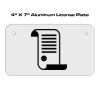 4 X 7 Aluminum License Plate  Thumbnail