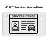 4 X 7 Aluminum License Plate  Thumbnail