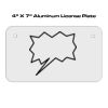 4 X 7 Aluminum License Plate  Thumbnail