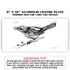 6 X 12 Full Size Aluminum License Plate for Cars and Trucks  Thumbnail