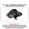 6 X 12 Full Size Aluminum License Plate for Cars and Trucks  Thumbnail