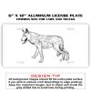 6 X 12 Full Size Aluminum License Plate for Cars and Trucks  Thumbnail