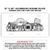 6 X 12 Full Size Aluminum License Plate for Cars and Trucks  Thumbnail