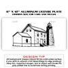 6 X 12 Full Size Aluminum License Plate for Cars and Trucks  Thumbnail