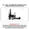 6 X 12 Full Size Aluminum License Plate for Cars and Trucks  Thumbnail