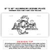 6 X 12 Full Size Aluminum License Plate for Cars and Trucks  Thumbnail