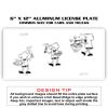 6 X 12 Full Size Aluminum License Plate for Cars and Trucks  Thumbnail