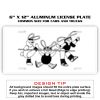6 X 12 Full Size Aluminum License Plate for Cars and Trucks  Thumbnail