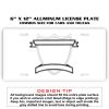 6 X 12 Full Size Aluminum License Plate for Cars and Trucks  Thumbnail