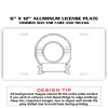 6 X 12 Full Size Aluminum License Plate for Cars and Trucks  Thumbnail