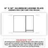 6 X 12 Full Size Aluminum License Plate for Cars and Trucks  Thumbnail