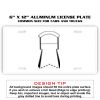6 X 12 Full Size Aluminum License Plate for Cars and Trucks  Thumbnail