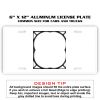 6 X 12 Full Size Aluminum License Plate for Cars and Trucks  Thumbnail