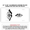 6 X 12 Full Size Aluminum License Plate for Cars and Trucks  Thumbnail