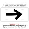 6 X 12 Full Size Aluminum License Plate for Cars and Trucks  Thumbnail