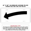 6 X 12 Full Size Aluminum License Plate for Cars and Trucks  Thumbnail