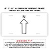6 X 12 Full Size Aluminum License Plate for Cars and Trucks  Thumbnail
