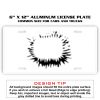 6 X 12 Full Size Aluminum License Plate for Cars and Trucks  Thumbnail
