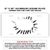 6 X 12 Full Size Aluminum License Plate for Cars and Trucks  Thumbnail