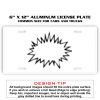 6 X 12 Full Size Aluminum License Plate for Cars and Trucks  Thumbnail