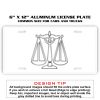 6 X 12 Full Size Aluminum License Plate for Cars and Trucks  Thumbnail