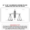 6 X 12 Full Size Aluminum License Plate for Cars and Trucks  Thumbnail