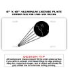 6 X 12 Full Size Aluminum License Plate for Cars and Trucks  Thumbnail