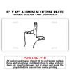 6 X 12 Full Size Aluminum License Plate for Cars and Trucks  Thumbnail