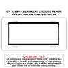 6 X 12 Full Size Aluminum License Plate for Cars and Trucks  Thumbnail