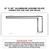 6 X 12 Full Size Aluminum License Plate for Cars and Trucks  Thumbnail