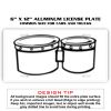 6 X 12 Full Size Aluminum License Plate for Cars and Trucks  Thumbnail