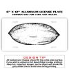 6 X 12 Full Size Aluminum License Plate for Cars and Trucks  Thumbnail