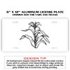 6 X 12 Full Size Aluminum License Plate for Cars and Trucks  Thumbnail