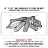 6 X 12 Full Size Aluminum License Plate for Cars and Trucks  Thumbnail