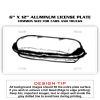 6 X 12 Full Size Aluminum License Plate for Cars and Trucks  Thumbnail