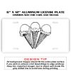 6 X 12 Full Size Aluminum License Plate for Cars and Trucks  Thumbnail